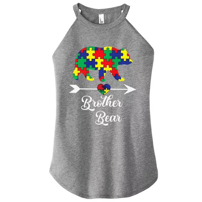 Brother Bear Autism Puzzle Awareness Bro Gifts Tee Women’s Perfect Tri Rocker Tank