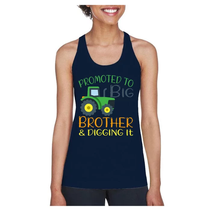 Big Brother Announcement Big Brother With Tractor Women's Racerback Tank