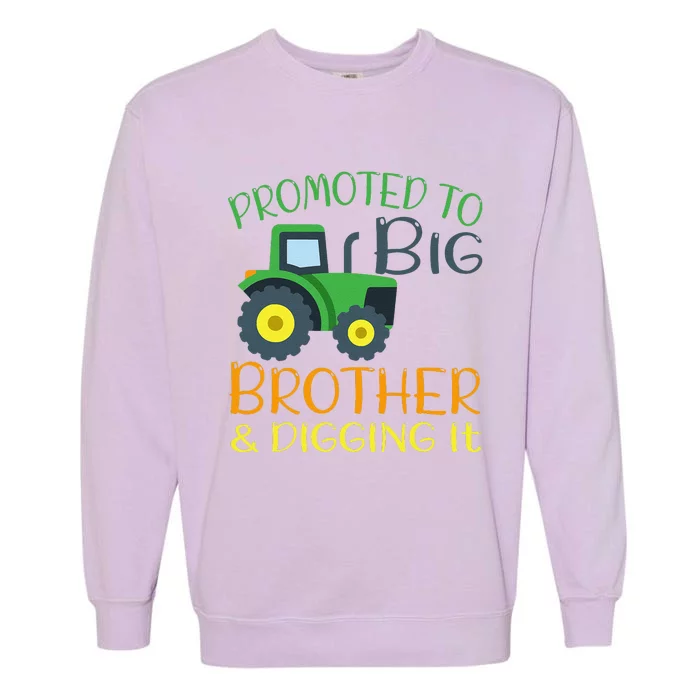 Big Brother Announcement Big Brother With Tractor Garment-Dyed Sweatshirt