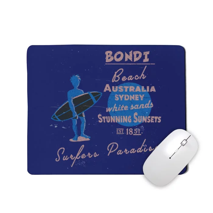 Bondi Beach Australia Vintage Mousepad