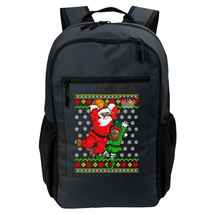 Basketball Black African American Santa Claus Dunk Elf Cool Gift Daily Commute Backpack