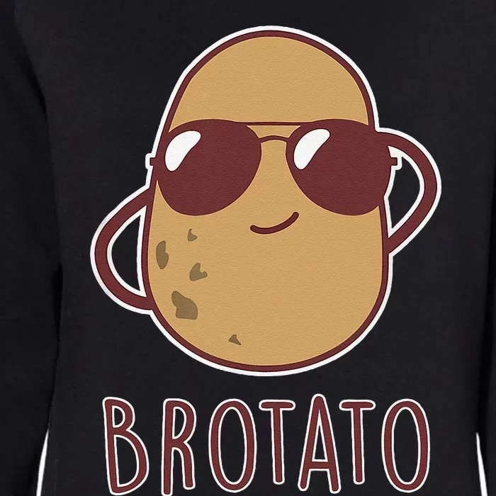 Brotato Brother And Potato Friendship Funny Potato Day Womens California Wash Sweatshirt