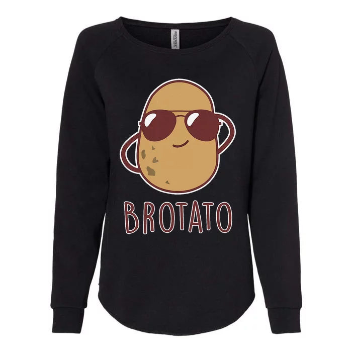 Brotato Brother And Potato Friendship Funny Potato Day Womens California Wash Sweatshirt