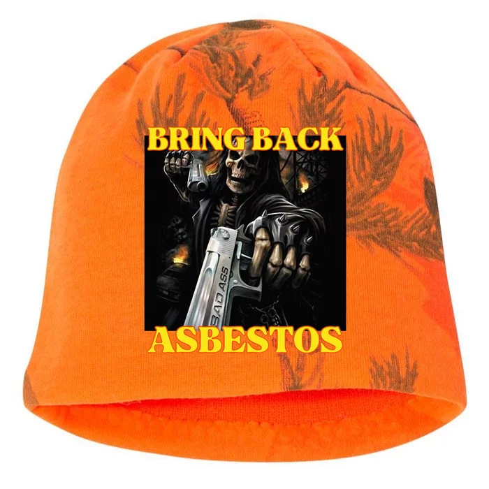 Bring Back Asbestos Funny Cringe Hard Skeleton Meme Kati - Camo Knit Beanie