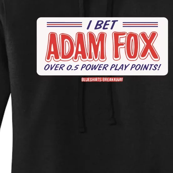 Blueshirts Breakaway Adam Fox Pp Points Bet Women's Pullover Hoodie