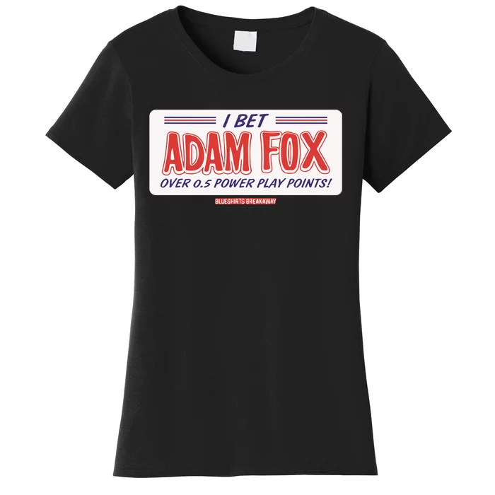 Blueshirts Breakaway Adam Fox Pp Points Bet Women's T-Shirt