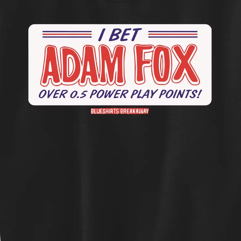 Blueshirts Breakaway Adam Fox Pp Points Bet Kids Sweatshirt