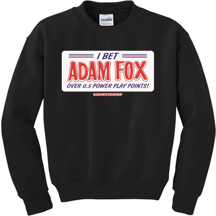 Blueshirts Breakaway Adam Fox Pp Points Bet Kids Sweatshirt