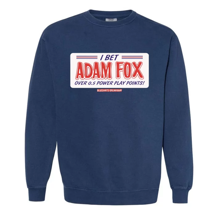 Blueshirts Breakaway Adam Fox Pp Points Bet Garment-Dyed Sweatshirt