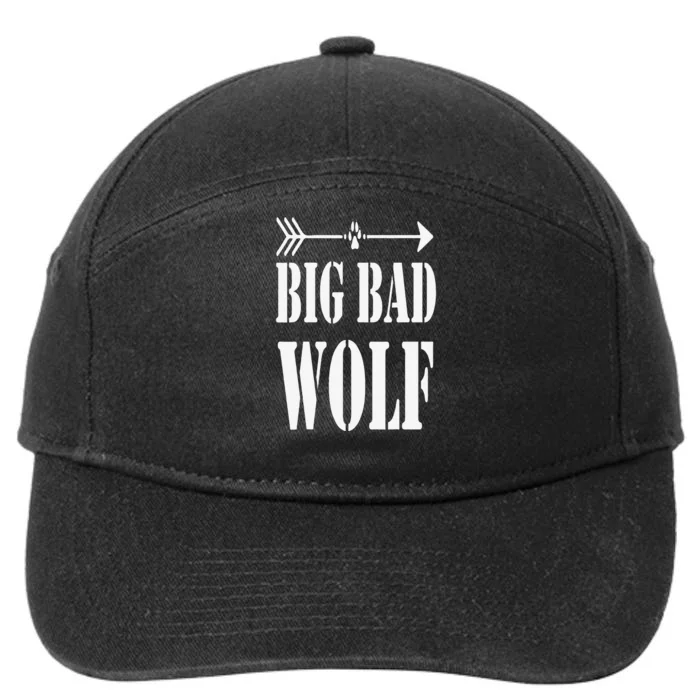 Big Bad and Wolf Funny Wolves Werewolf Cool Dog 7-Panel Snapback Hat