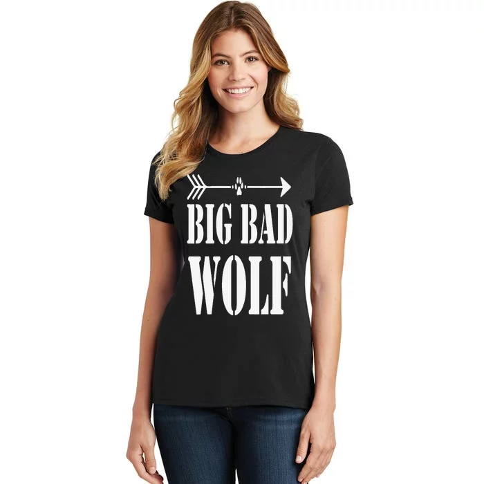 Big Bad and Wolf Funny Wolves Werewolf Cool Dog Women's T-Shirt