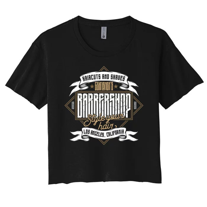 Barbershop Women's Crop Top Tee