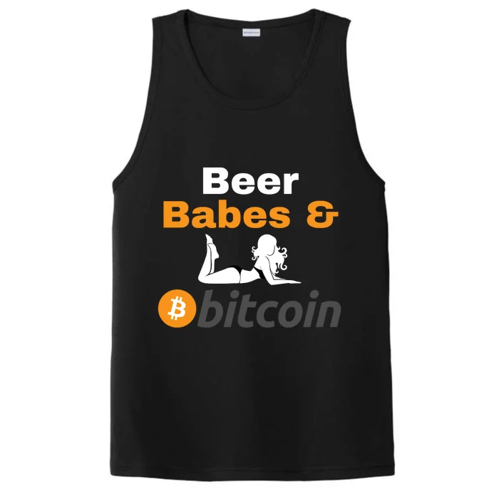 Beer Babes And Bitcoin, Bitcoin Crypto, Funny Bitcoin, Bitcoin Blockchain Performance Tank