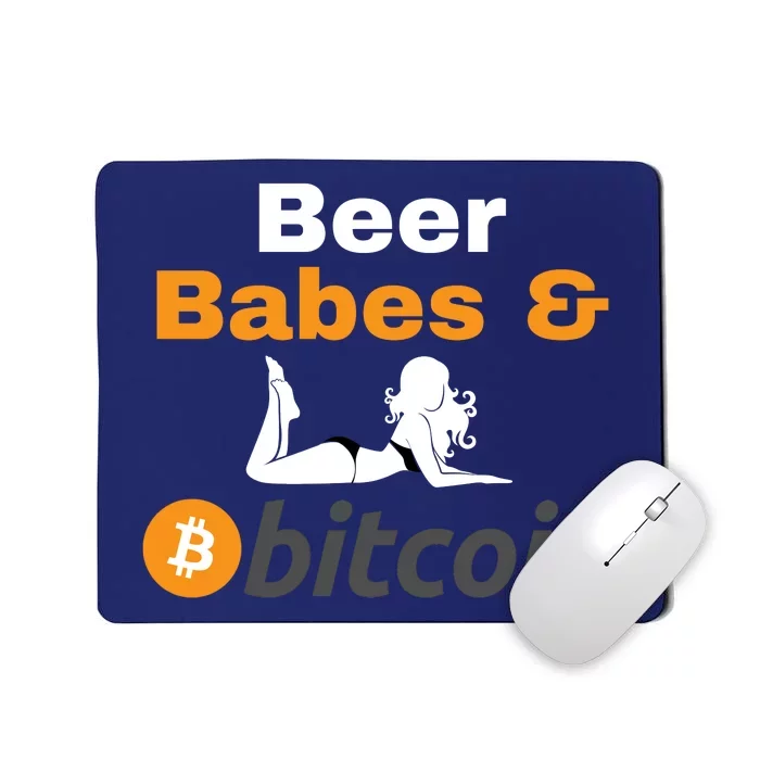 Beer Babes And Bitcoin, Bitcoin Crypto, Funny Bitcoin, Bitcoin Blockchain Mousepad