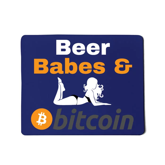 Beer Babes And Bitcoin, Bitcoin Crypto, Funny Bitcoin, Bitcoin Blockchain Mousepad