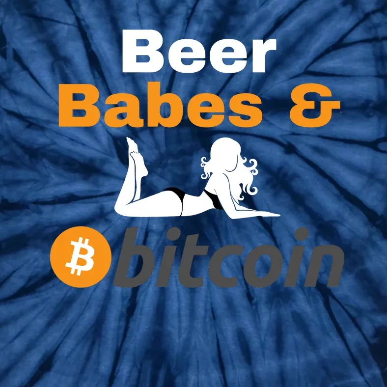 Beer Babes And Bitcoin, Bitcoin Crypto, Funny Bitcoin, Bitcoin Blockchain Tie-Dye T-Shirt