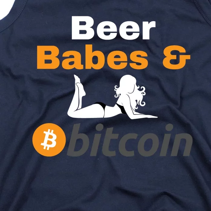 Beer Babes And Bitcoin, Bitcoin Crypto, Funny Bitcoin, Bitcoin Blockchain Tank Top