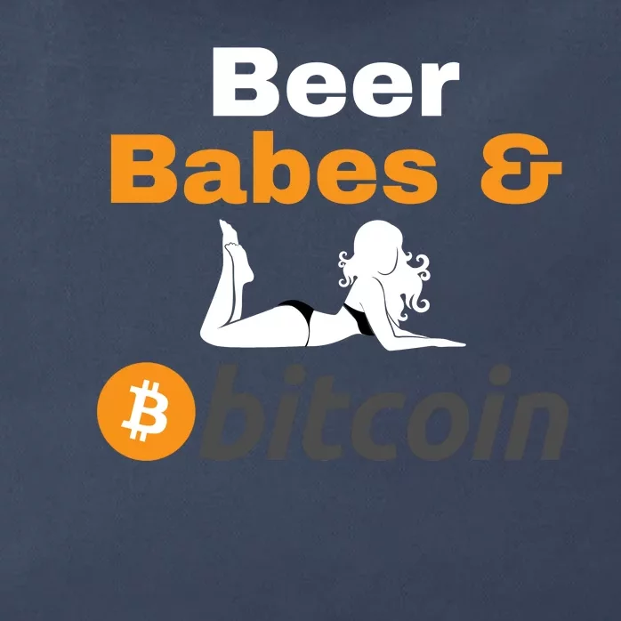 Beer Babes And Bitcoin, Bitcoin Crypto, Funny Bitcoin, Bitcoin Blockchain Zip Tote Bag