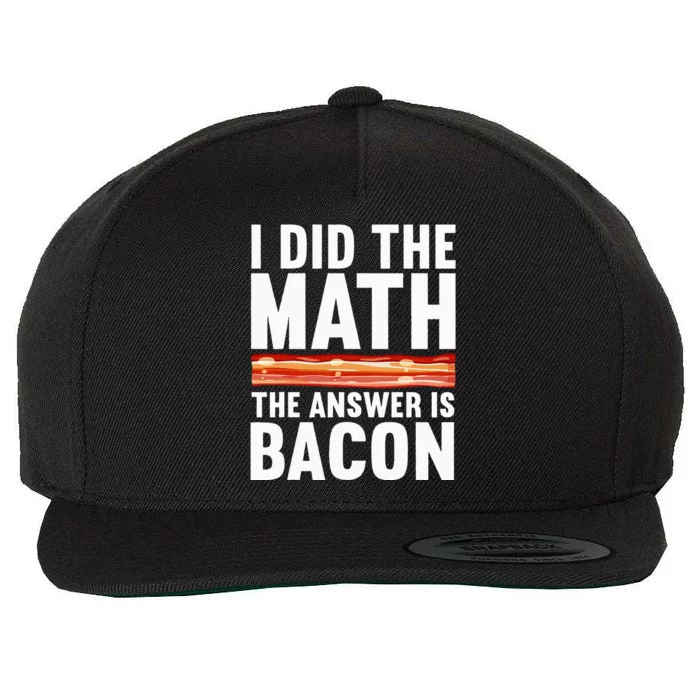 Best Bacon Art For Women Food Pork Meat Bacon Lovers Wool Snapback Cap