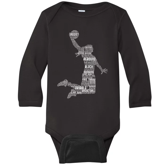 Basketball Baby Long Sleeve Bodysuit