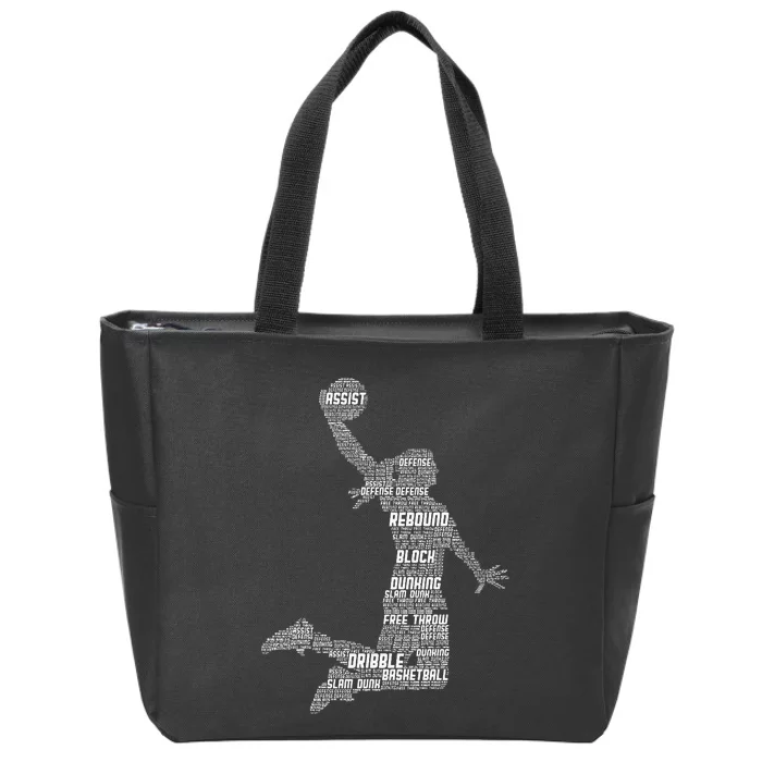 Basketball Zip Tote Bag