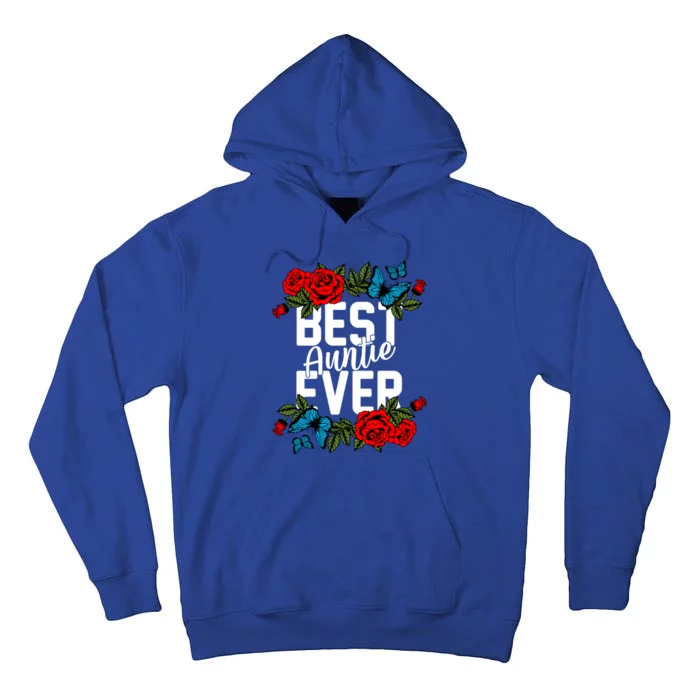 Bae Best Auntie Ever Floral Graphic Aunt Gift Tall Hoodie