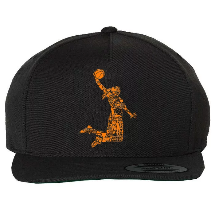 Basketball Wool Snapback Cap