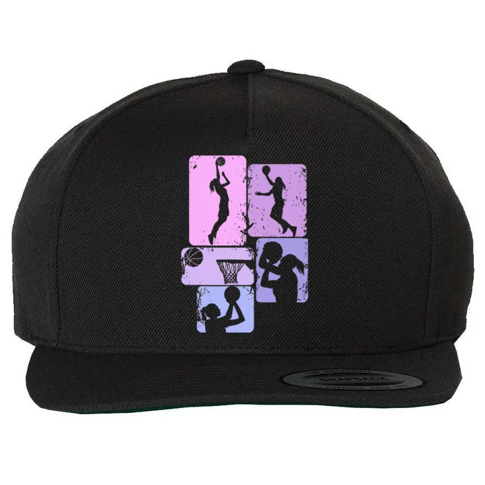 Basketball Wool Snapback Cap