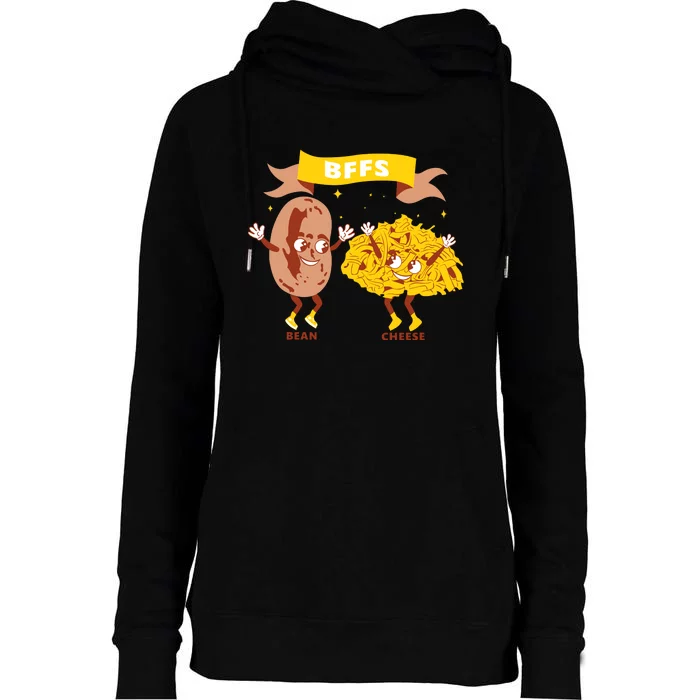 Bffs Bean And Cheese Womens Funnel Neck Pullover Hood