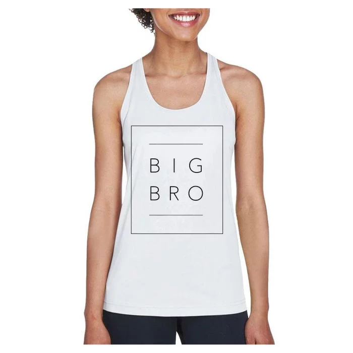 Big Brother Announcement Promoted To Big Bro Women's Racerback Tank