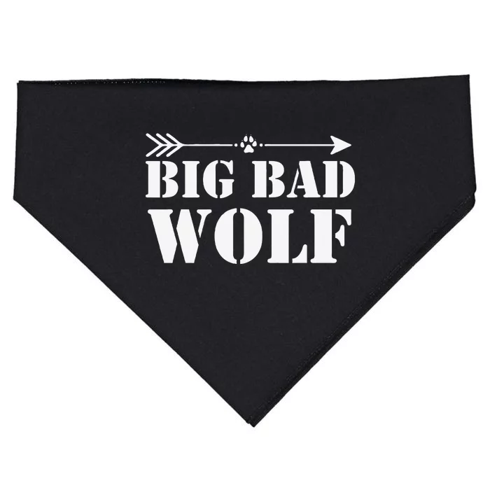 Big Bad and Wolf Funny Wolves Werewolf Cool Dog Gift USA-Made Doggie Bandana