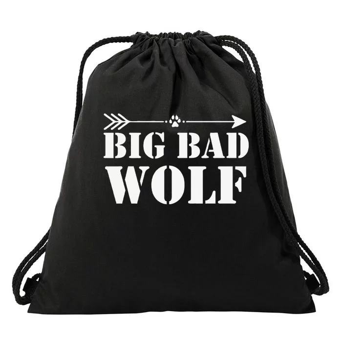 Big Bad and Wolf Funny Wolves Werewolf Cool Dog Gift Drawstring Bag