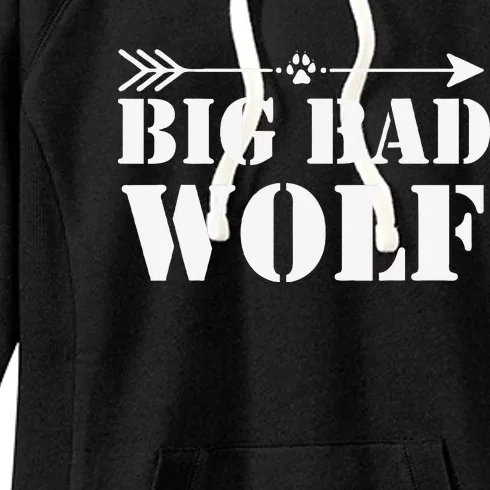 Big Bad and Wolf Funny Wolves Werewolf Cool Dog Gift Women's Fleece Hoodie