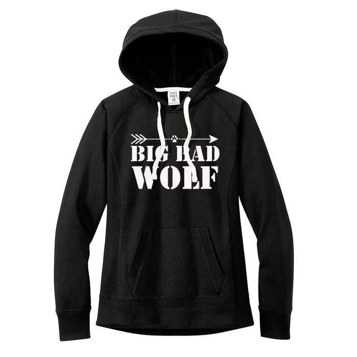 Big Bad and Wolf Funny Wolves Werewolf Cool Dog Gift Women's Fleece Hoodie