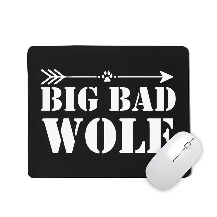 Big Bad and Wolf Funny Wolves Werewolf Cool Dog Gift Mousepad