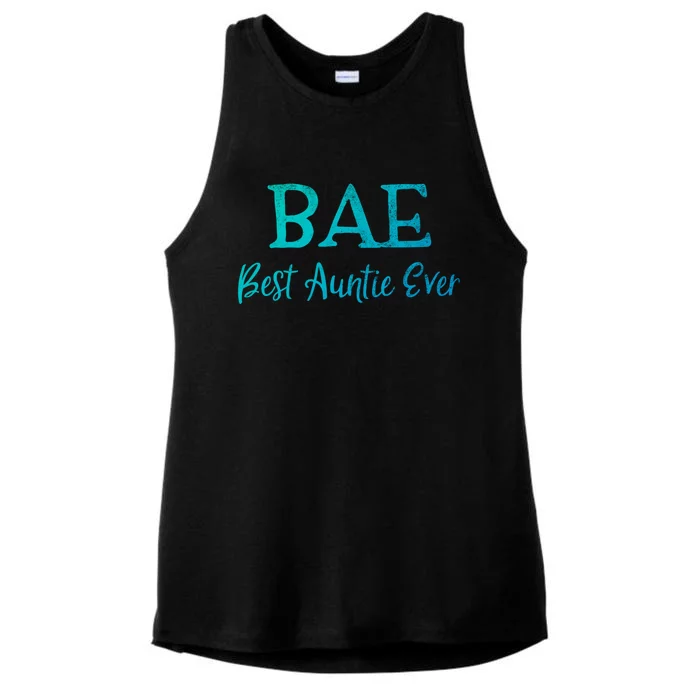 Bae Best Auntie Ever Aunt Christmas Mothers Day Gift Ladies Tri-Blend Wicking Tank