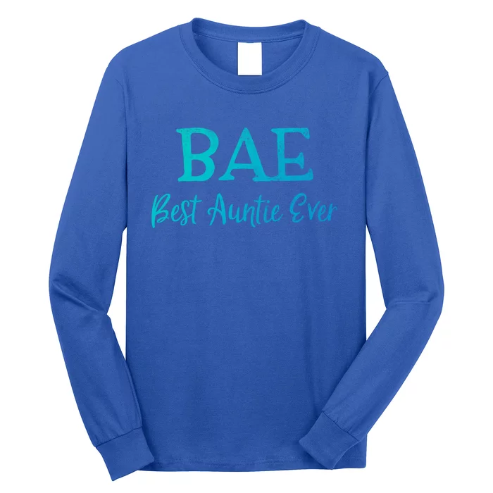 Bae Best Auntie Ever Aunt Christmas Mothers Day Gift Long Sleeve Shirt