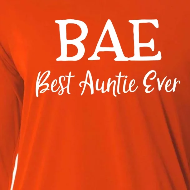 Bae Best Auntie Ever Aunt Mothers Day Christmas Gift Cooling Performance Long Sleeve Crew