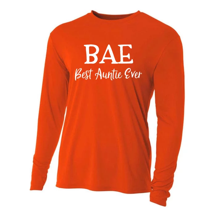 Bae Best Auntie Ever Aunt Mothers Day Christmas Gift Cooling Performance Long Sleeve Crew