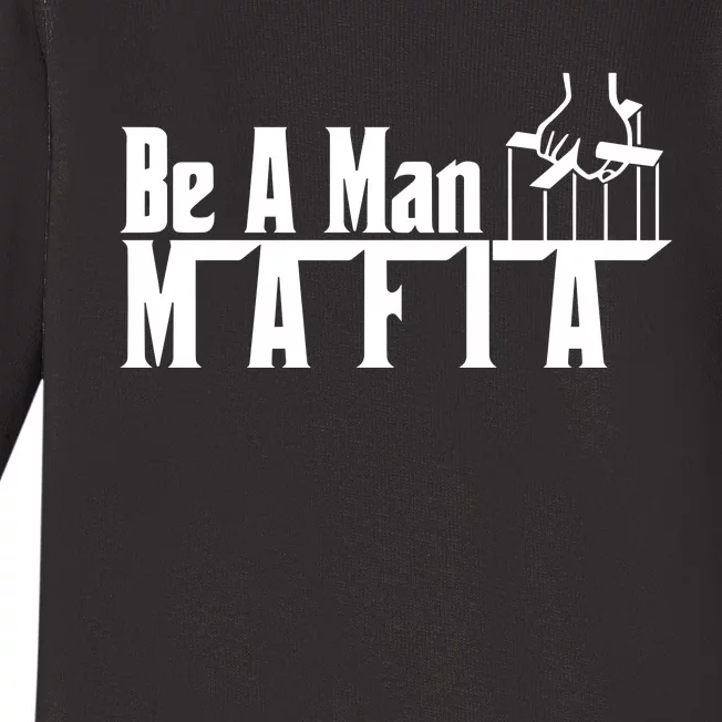 Boston Be A Man Mafia Baby Long Sleeve Bodysuit