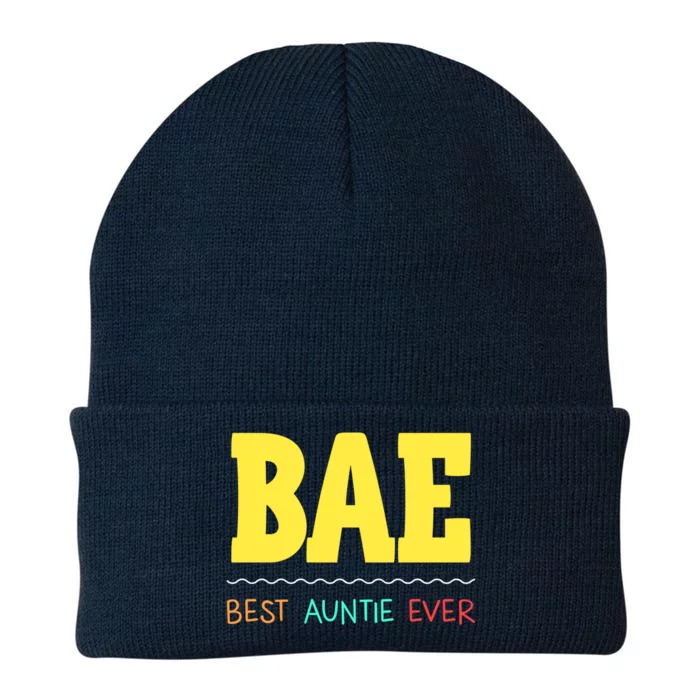 Bae Best Auntie Ever Bae Aunt Best Aunt Funny Auntie Gift Knit Cap Winter Beanie