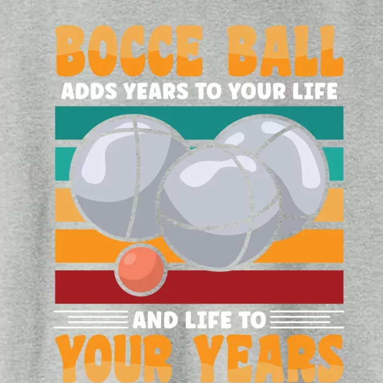 Bocce Ball Adds Years To Your Life Bocce Ball Funny Gift Women's Crop Top Tee