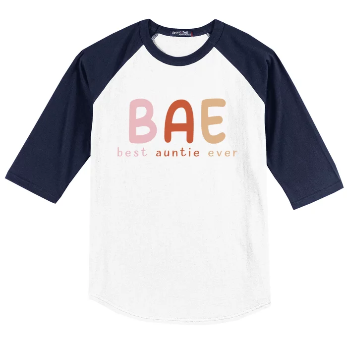 Bae Best Auntie Ever Funny Gift For Aunts And Aunties Meaningful Gift Baseball Sleeve Shirt