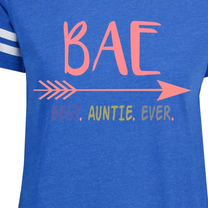 Bae Best Auntie Ever Gift Meaningful Gift For Best Aunt Ever Enza Ladies Jersey Football T-Shirt