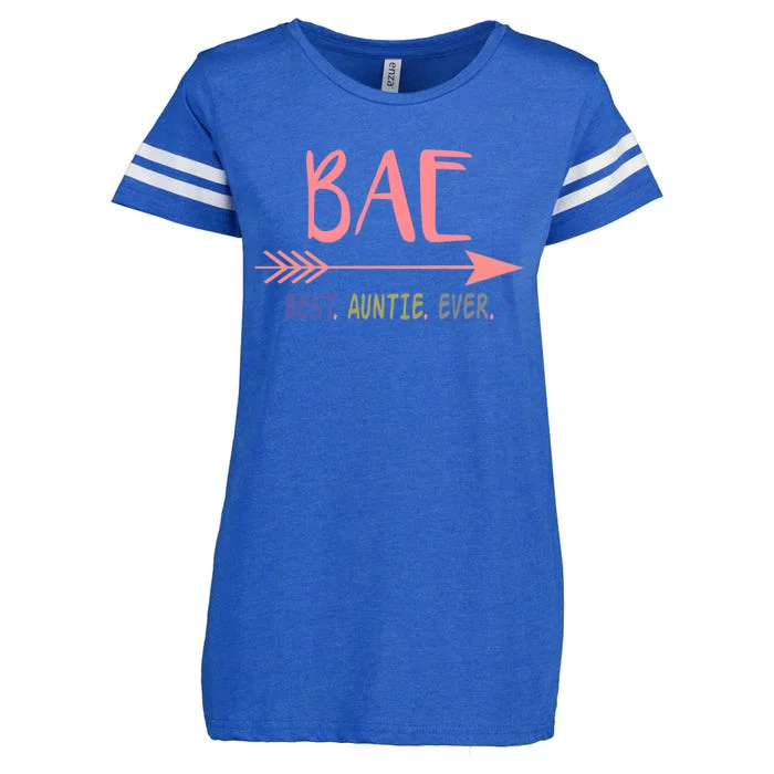 Bae Best Auntie Ever Gift Meaningful Gift For Best Aunt Ever Enza Ladies Jersey Football T-Shirt