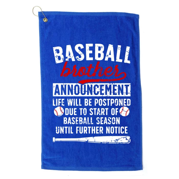 Baseball Brother Announcet Brother Of A Baseball Player Cool Gift Platinum Collection Golf Towel