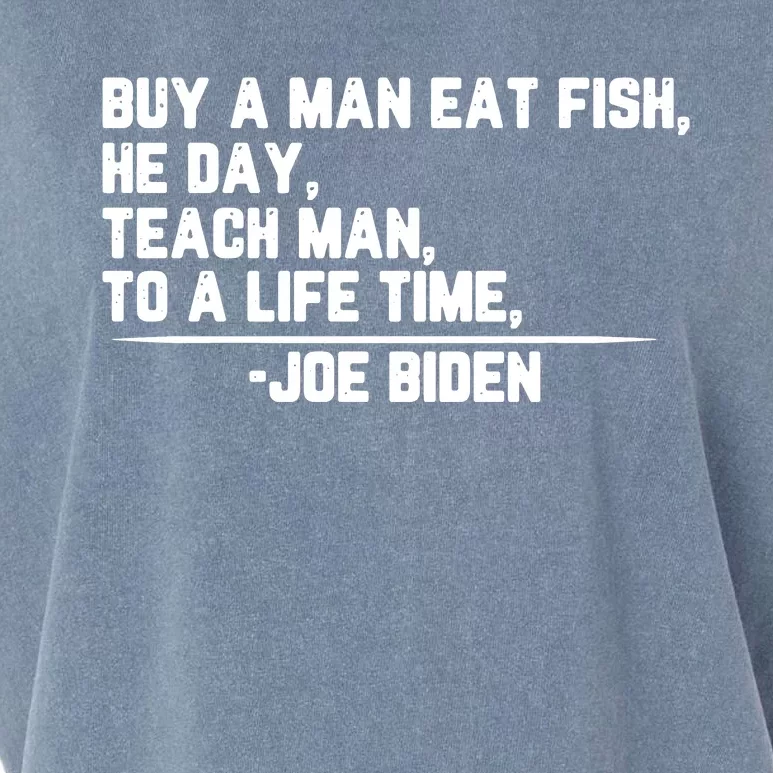 Biden Buy A Man A Fish Garment-Dyed Women's Muscle Tee