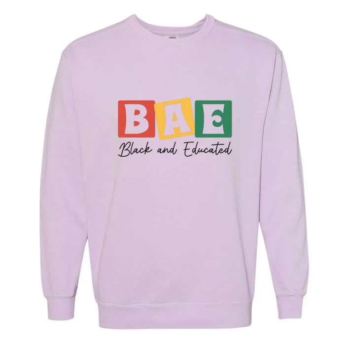 Bae Black And Educated Black History Month Garment-Dyed Sweatshirt