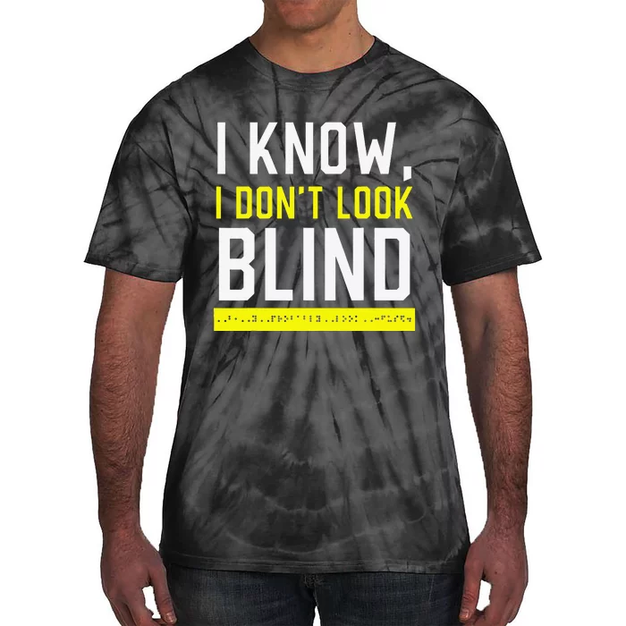 Braille Blind Awareness Visually Impaired Disability Tie-Dye T-Shirt