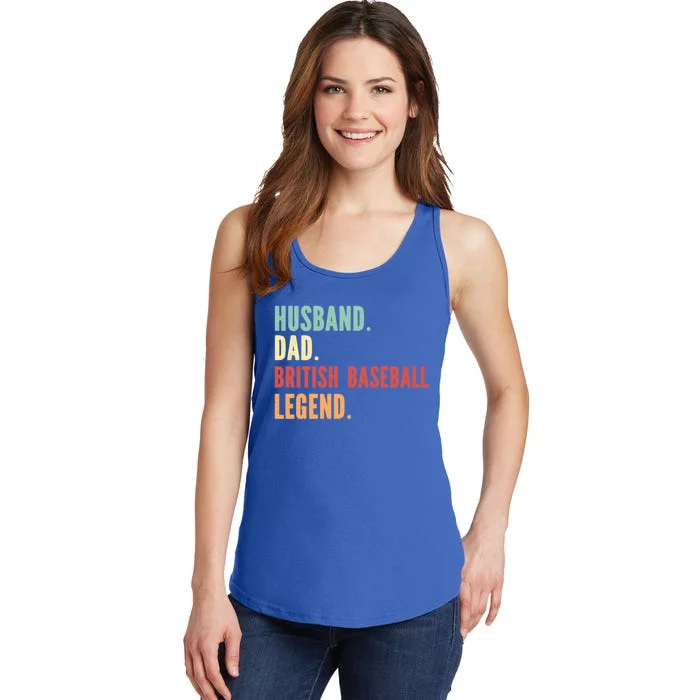 British Baseball Athlete Dad Husband Father Great Gift Ladies Essential Tank